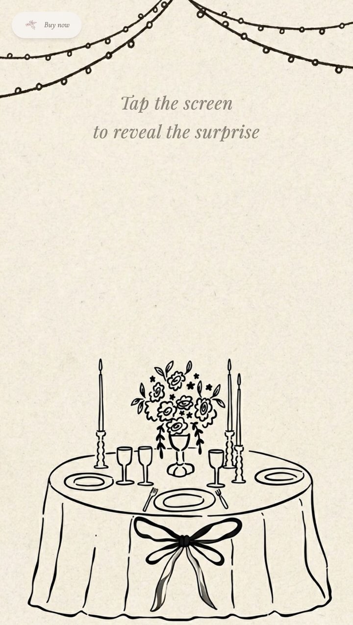 Candlelit Table Save the Date template
